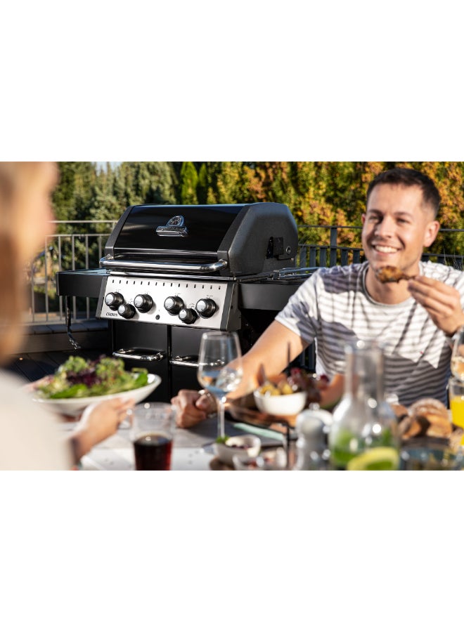 برويل كينغ كراون شواية غاز 490 LX ستانلس ستيل أسود وفضي 116 x 145 x 61 ملم 865283 - Image 3